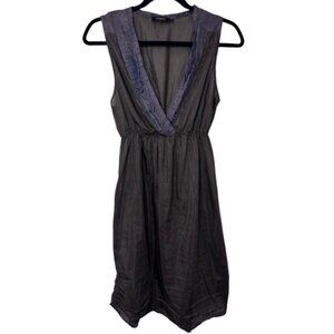 Lilibleu dark grey sleeveless mini sheath dress size M